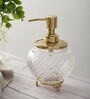 Ava Crystal Cut Soap Dispenser In Gold