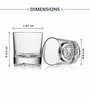 AVA Lion Clear Glass Double Old Fashioned Whiskey Glass (Pack of 6)