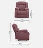 Avalon E Fabric Motorized 1 Seater Recliner In Dusky Pink Colour With USB Port