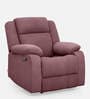 Avalon E Fabric Motorized 1 Seater Recliner In Dusky Pink Colour With USB Port