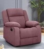 Avalon Fabric 1 Seater Manual Recliner In Dusky Pink Colour
