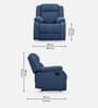 Avalon Fabric 1 Seater Manual Recliner In Twilight Blue Colour