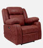 Avalon Fabric 1 Seater Motorized Recliner with USB Port in Crimson Red Colour
