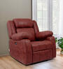 Avalon Fabric 1 Seater Motorized Recliner with USB Port in Crimson Red Colour