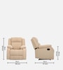 Avalon Fabric Manual 1 Seater Recliner In Beige Colour