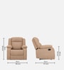 Avalon Fabric Manual 1 Seater Recliner In Brown Colour