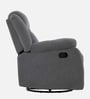 Avalon Fabric Manual 1 Seater Rocker Recliner In Graphite Grey Colour With Swivel