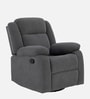 Avalon Fabric Manual 1 Seater Rocker Recliner In Graphite Grey Colour With Swivel
