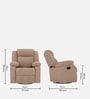 Avalon Fabric Manual 1 Seater Rocker Recliner In Plaster Brown Colour With Swivel