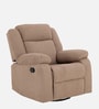 Avalon Fabric Manual 1 Seater Rocker Recliner In Plaster Brown Colour With Swivel