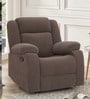 Avalon Fabric Manual 1 Seater Recliner In Saddle Brown Colour