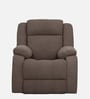 Avalon Fabric Manual 1 Seater Recliner In Saddle Brown Colour
