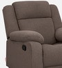 Avalon Fabric Manual 1 Seater Recliner In Saddle Brown Colour