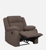 Avalon Fabric Manual 1 Seater Recliner In Saddle Brown Colour