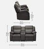 Avalon Fabric Manual 2 Seater Recliner In Grey Colour