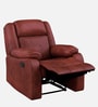 Avalon Fabric Manual 1 Seater Recliner In Crimson Red Colour