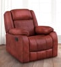 Avalon Fabric Manual 1 Seater Recliner In Crimson Red Colour