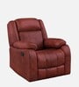 Avalon Fabric Manual 1 Seater Recliner In Crimson Red Colour