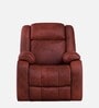 Avalon Fabric Manual 1 Seater Recliner In Crimson Red Colour
