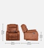 Avalon Fabric Manual 1 Seater Recliner In Desert Orange Colour