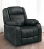 Avalon Fabric Manual 1 Seater Recliner In Midnight Blue Colour