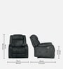 Avalon Fabric Manual 1 Seater Recliner In Midnight Blue Colour