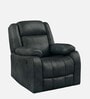 Avalon Fabric Manual 1 Seater Recliner In Midnight Blue Colour