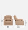 Avalon Fabric Motorized 1 Seater Recliner In Brown Colour