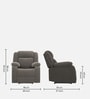 Avalon Fabric Motorized 1 Seater Recliner In Grey Colour