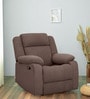Avalon Fabric Motorized 1 Seater Recliner In Saddle Brown Colour