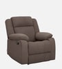 Avalon Fabric Motorized 1 Seater Recliner In Saddle Brown Colour