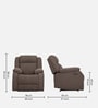 Avalon Fabric Motorized 1 Seater Recliner In Saddle Brown Colour