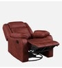 Avalon RRR Fabric 1 Seater Manual Recliner In Crimson Red Colour With Rocker & Swivel