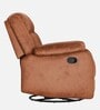 Avalon RRR Fabric 1 Seater Manual Recliner In Desert Orange Colour With Rocker & Swivel