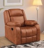 Avalon RRR Fabric 1 Seater Manual Recliner In Desert Orange Colour With Rocker & Swivel