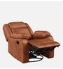 Avalon RRR Fabric 1 Seater Manual Recliner In Desert Orange Colour With Rocker & Swivel