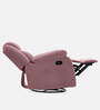 Avalon RRR Fabric 1 Seater Manual Recliner In Dusky Pink Colour With Rocker & Swivel