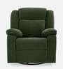 Avalon RRR Fabric 1 Seater Manual Recliner In Green Colour With Rocker & Swivel