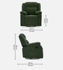 Avalon RRR Fabric 1 Seater Manual Recliner In Green Colour With Rocker & Swivel