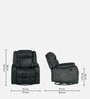 Avalon RRR Fabric 1 Seater Manual Recliner In Midnight Blue Colour With Rocker & Swivel