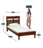 Avantika Sheesham Wood Single Bed In Honey Oak Finish