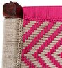 Avapana Solid Wood Bench with Jute Weaving in Pink Colour