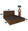 Avatar King Size Bed with Storage in Light Oak Finish