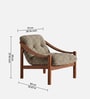 Aveeron Wood Lounge Chair In Green Colour