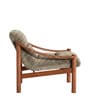Aveeron Wood Lounge Chair In Green Colour
