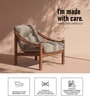 Aveeron Wood Lounge Chair In Green Colour