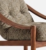 Aveeron Wood Lounge Chair In Green Colour