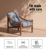 Aveeron Wood Lounge Chair In Slate Blue Colour