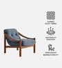 Aveeron Wood Lounge Chair In Slate Blue Colour