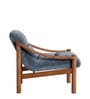 Aveeron Wood Lounge Chair In Slate Blue Colour